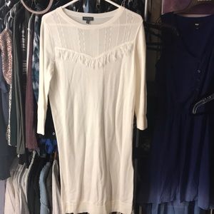 Cream sweater dress